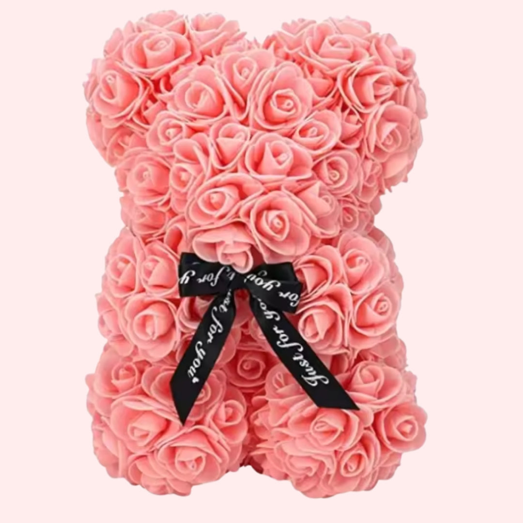 Ours en Peluche Rose Éternelle