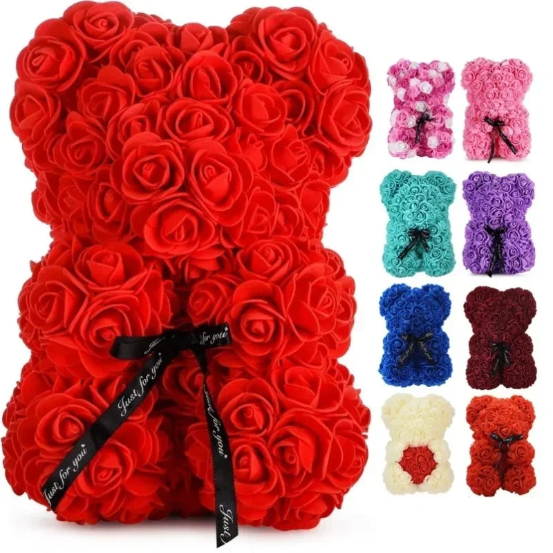 Ours en Peluche Rose Éternelle