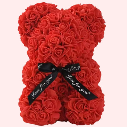 Ours en Peluche Rose Éternelle